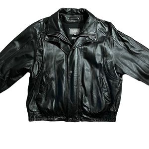 Wilsons Leather Thinsulate Lined 2-in-1 Black Bomber Jacket Men Extra Large XL